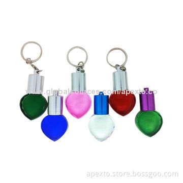Colorful Crystal USB Flash Drives with Heart Shape, Supports Hot Plug-and-play Function